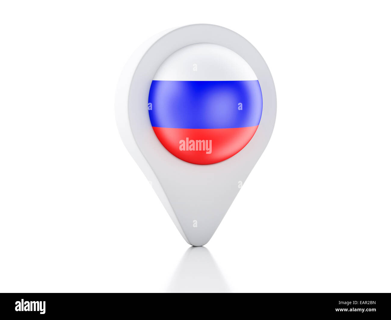 Round icon. Illustration of flag of Russia