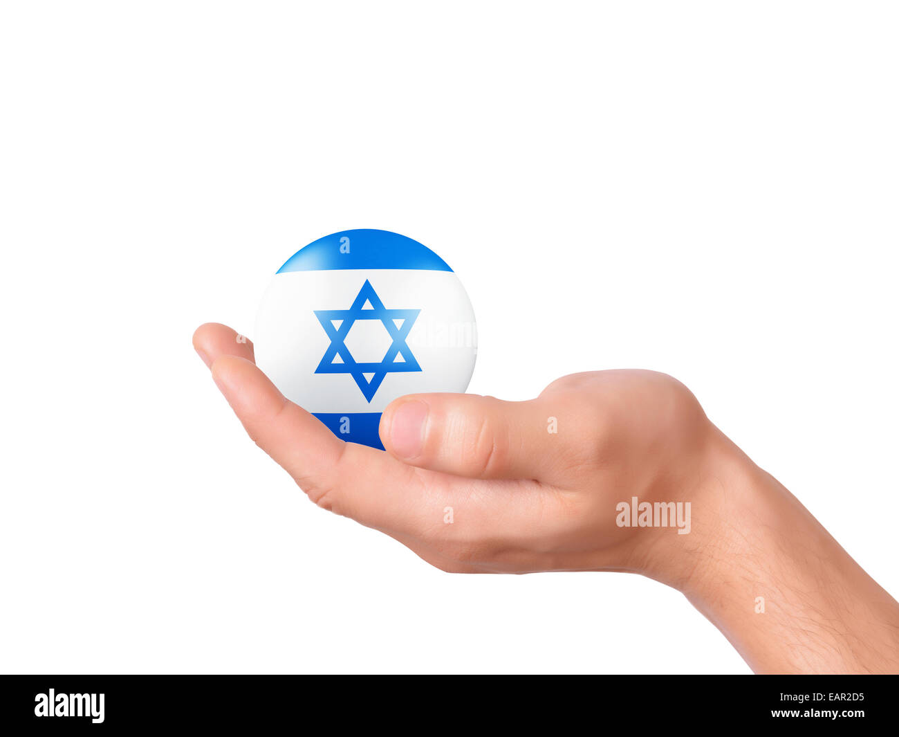 image of hand Holding israel 3d flag icon. isolated on white bakground ...