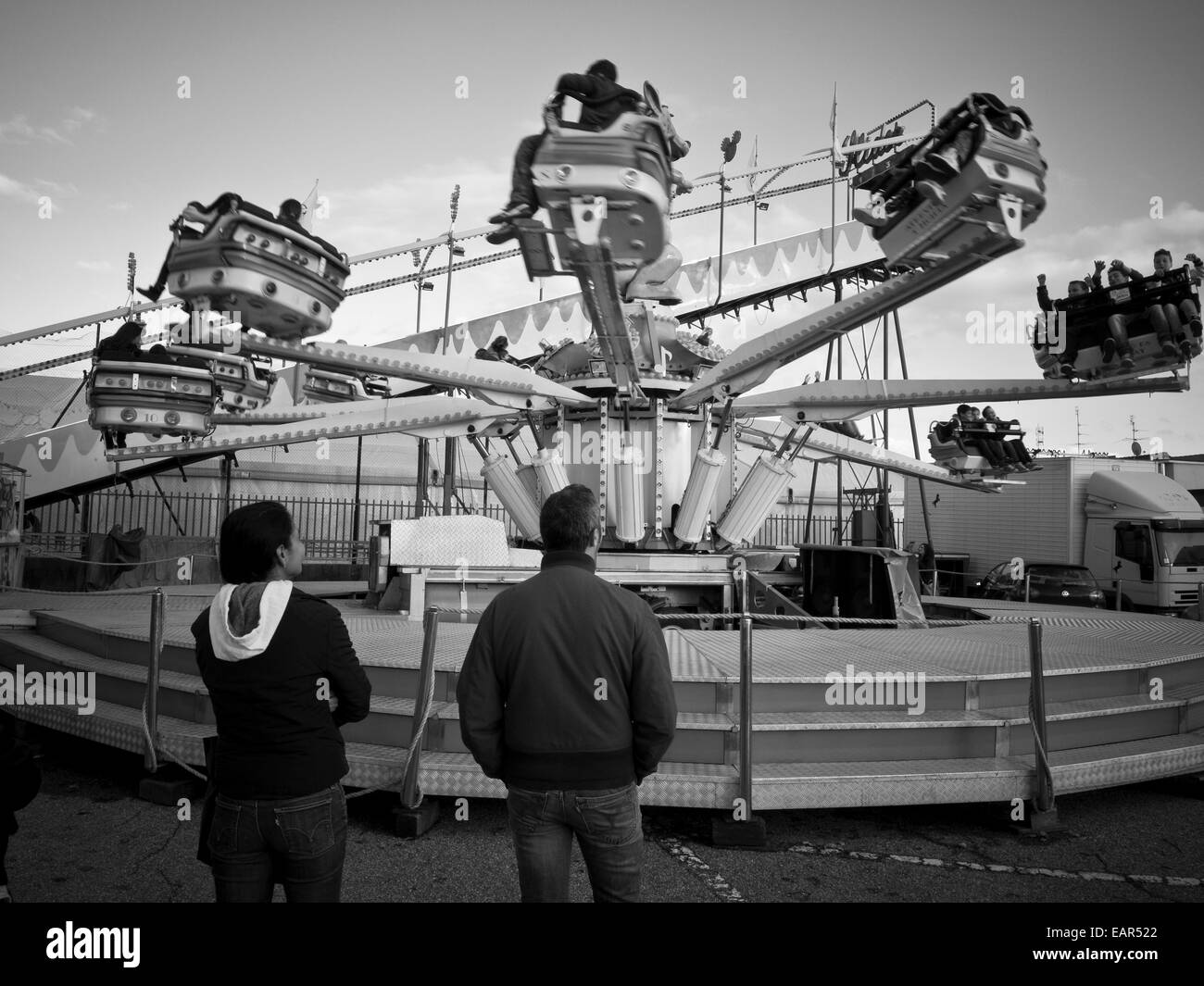 Italy, Inveruno, Fiera of San Martino, amusement park Stock Photo Alamy