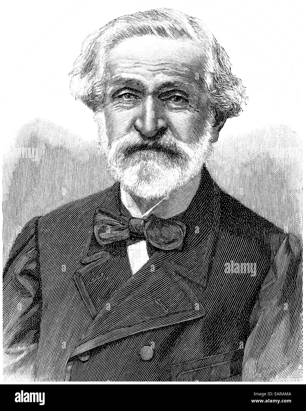 Giuseppe Fortunino Francesco Verdi, 1813-1901, Italian composer, Portrait von Giuseppe Fortunino Francesco Verdi, 1813 - 1901, e Stock Photo