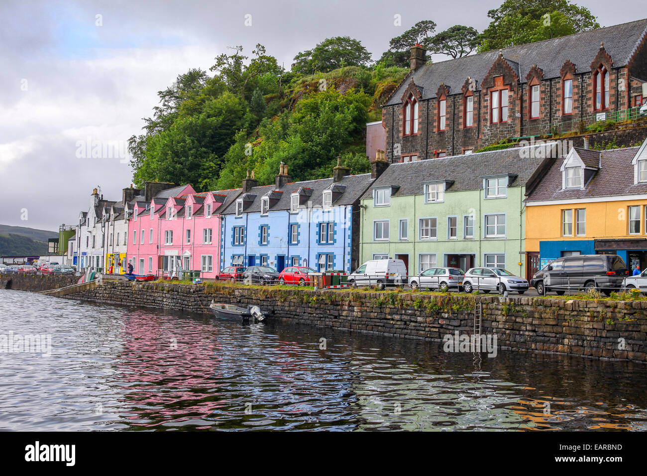 Portree seaside town on the Isle of Skye, Scotland Stock ...