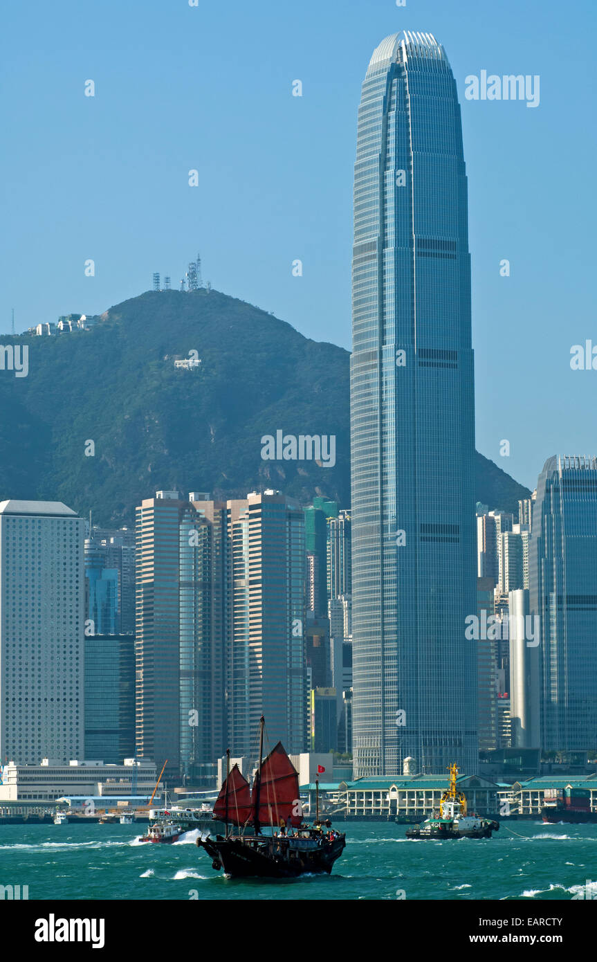 Tower Two, International Finance Centre or 2 IFC and other skyscrapers in Central District, Hong Kong, Hong Kong, China Stock Photo