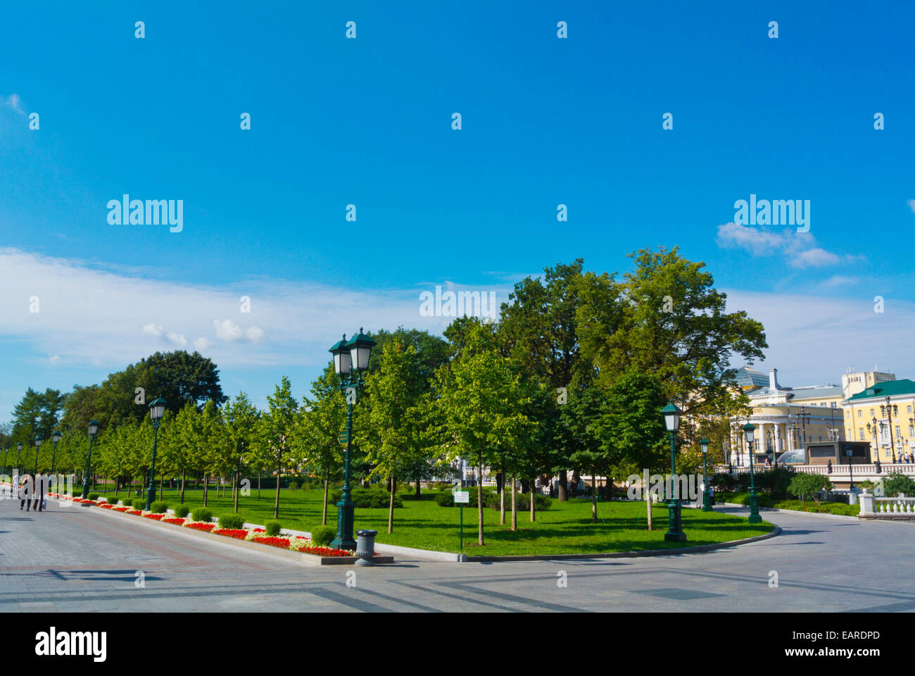 Alexander Gardens park, next to Kremlin, central Moscow, Russia, Europe Stock Photo