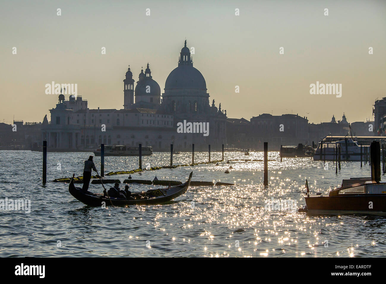 Gondola tour on the Lagoon in Venice at sunset Stock Photo - Alamy