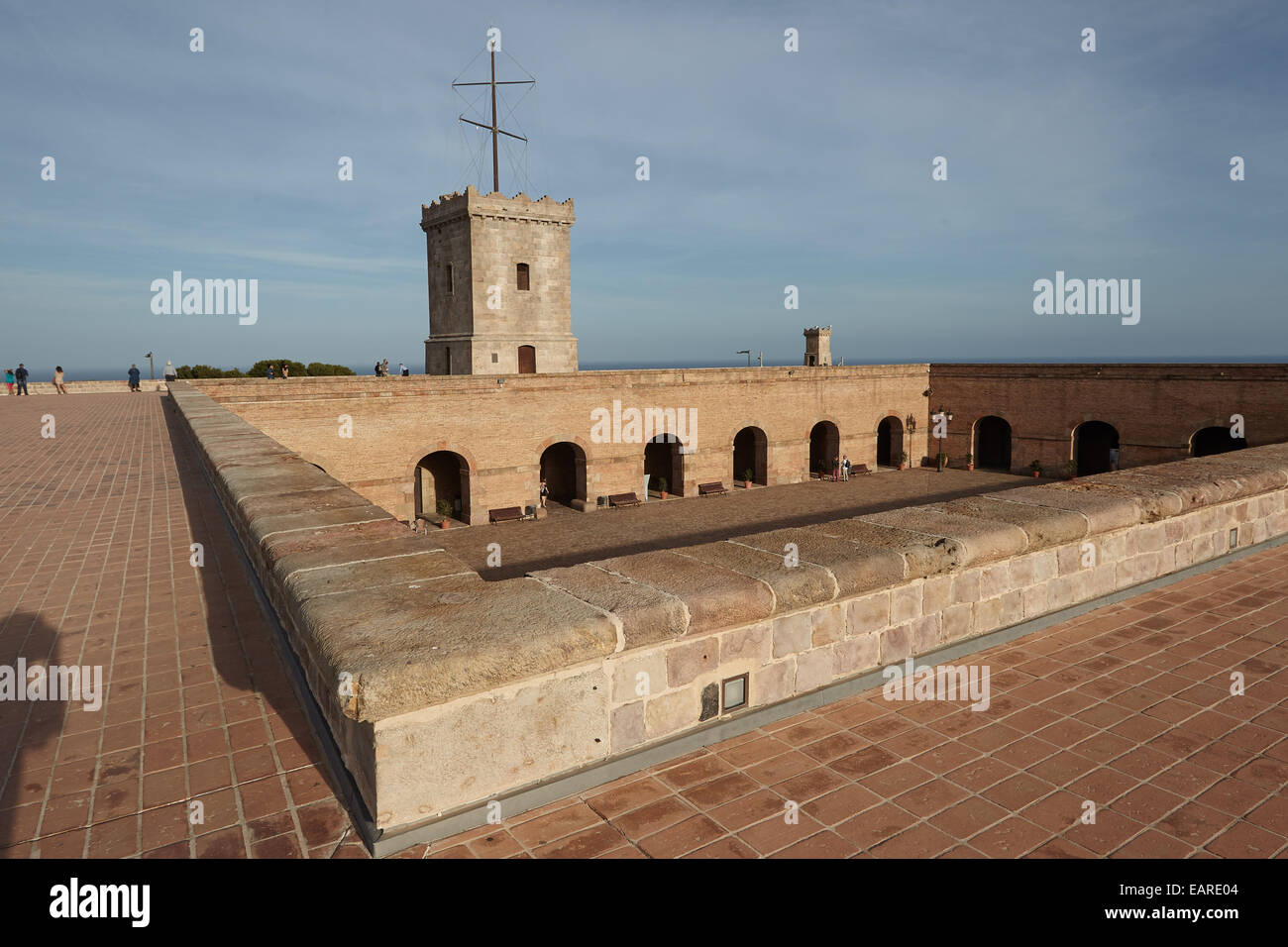 Castell de Montjuic fortress, Barcelona, Catalonia, Spain Stock Photo