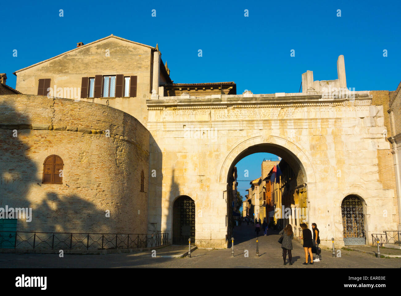 Arco di Augusto, Arch of Augustus, Fano, Marche region, Italy Stock Photo