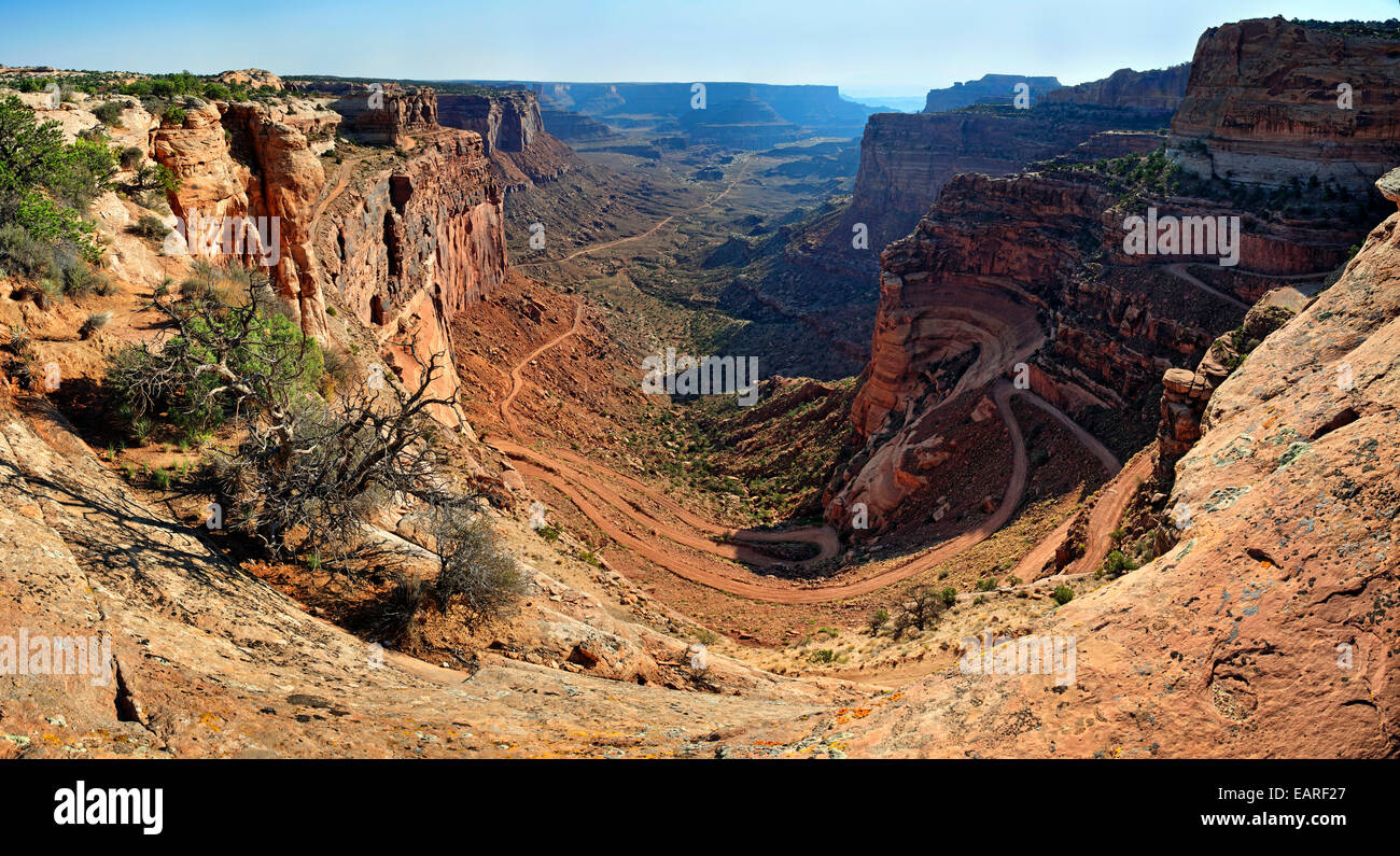 Rugged canyons of Shafer Canyon and the Shafer Trail Road, Island in
