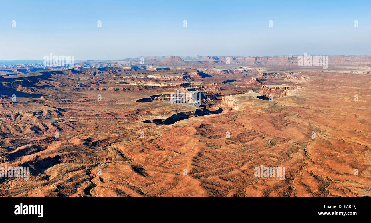 Rugged canyons of Green River, Island in the Sky plateau, Canyonlands National Park, near Moab, Utah, United States Stock Photo