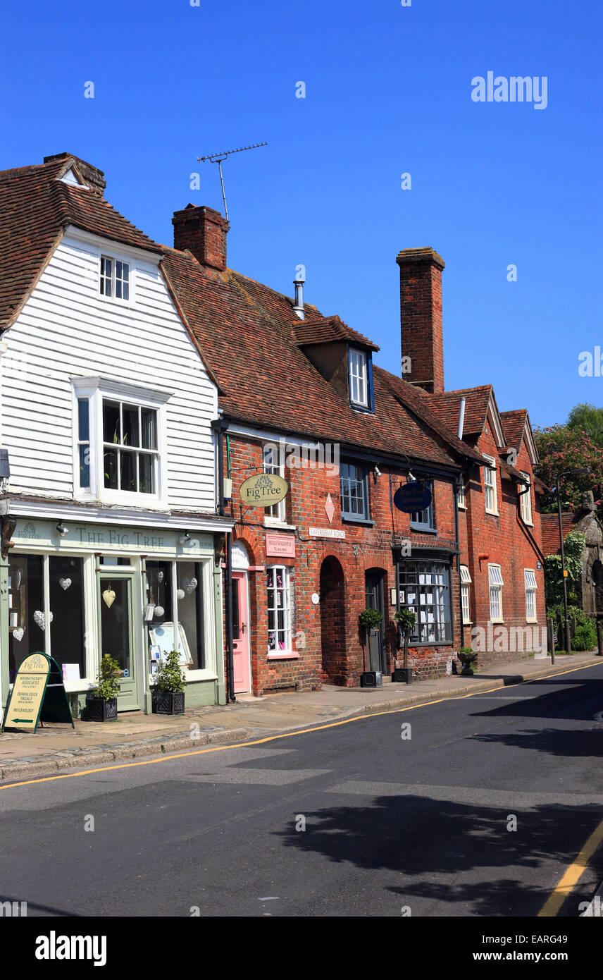Village shops in Faversham Road, Lenham, Kent, England Stock Photo Alamy