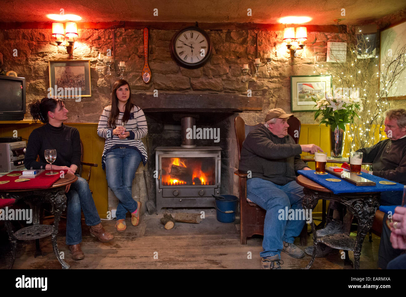 The Cross Keys public house at Withington, Herefordshire,UK Stock Photo