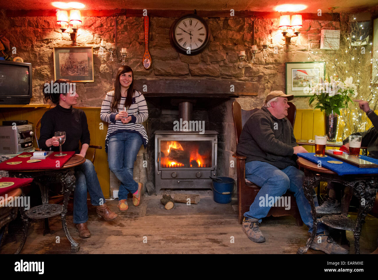 The Cross Keys public house at Withington, Herefordshire,UK Stock Photo