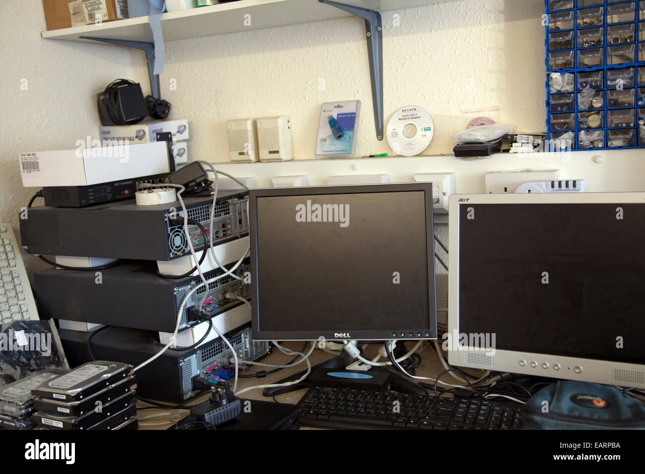 Computer Repairs Shop Interior UK Stock Photo Alamy