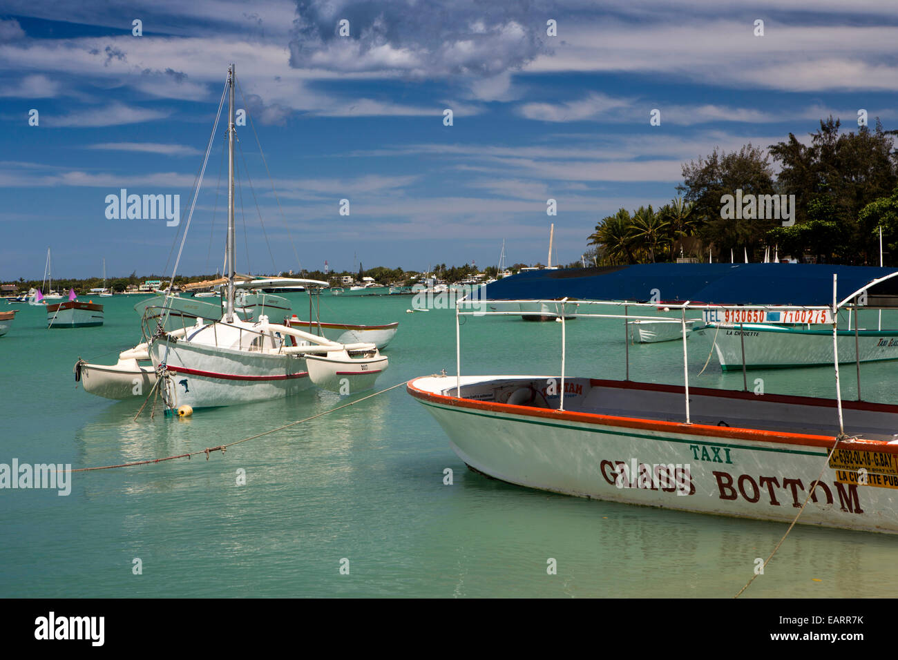 Mauritius Grand Baie Public Beach Glass Bottom Boat