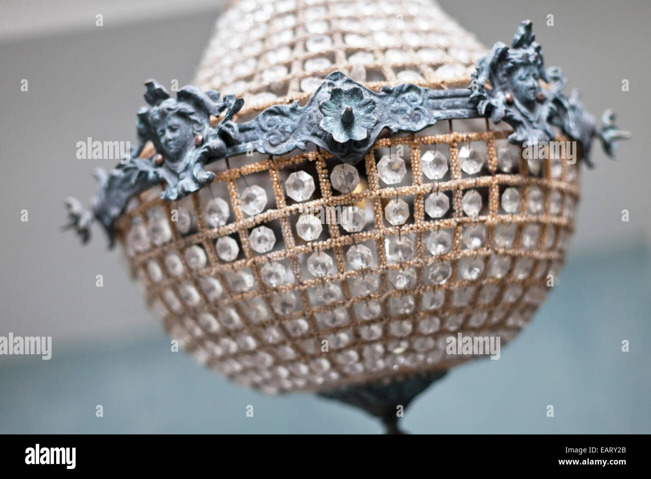 Detail of light fitting in The Reading Rooms, Margate, Kent, UK Stock