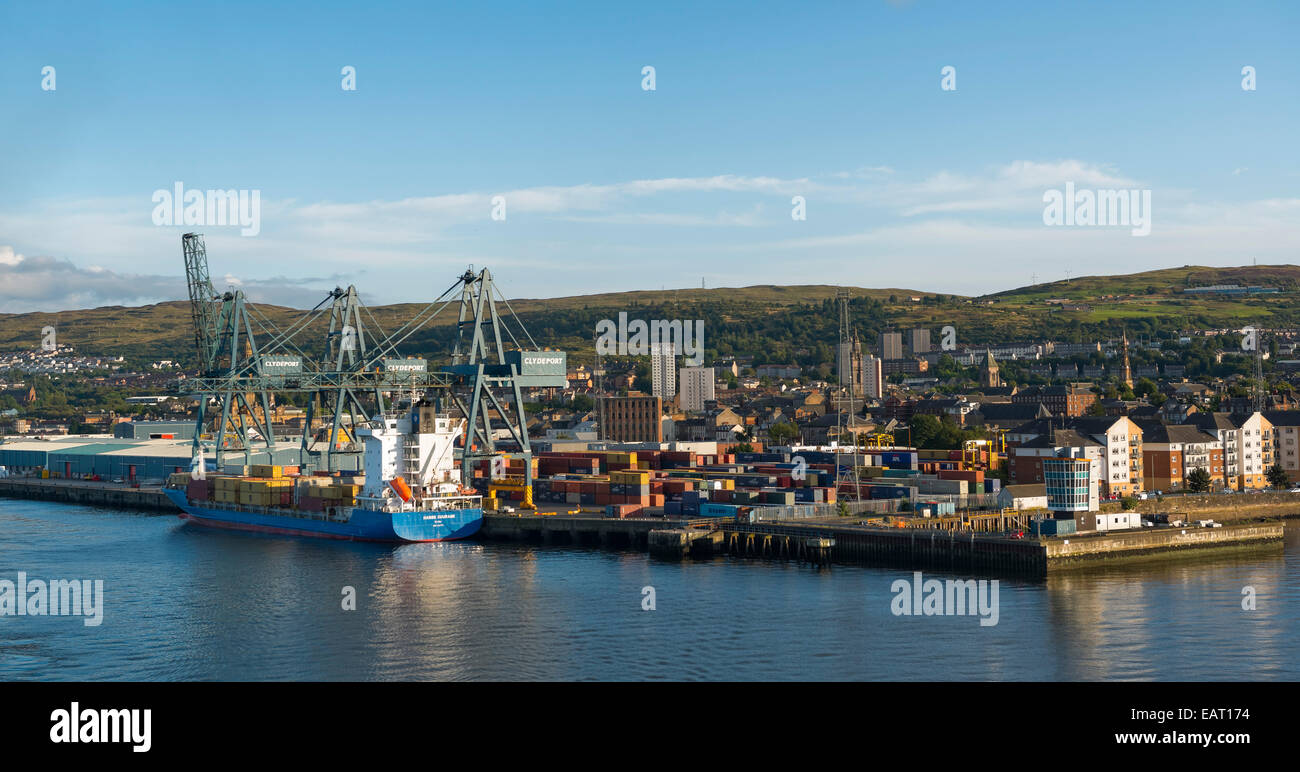 Harbor in Great Britain - Scotland - Greenock - 24 August 2014 Stock Photo