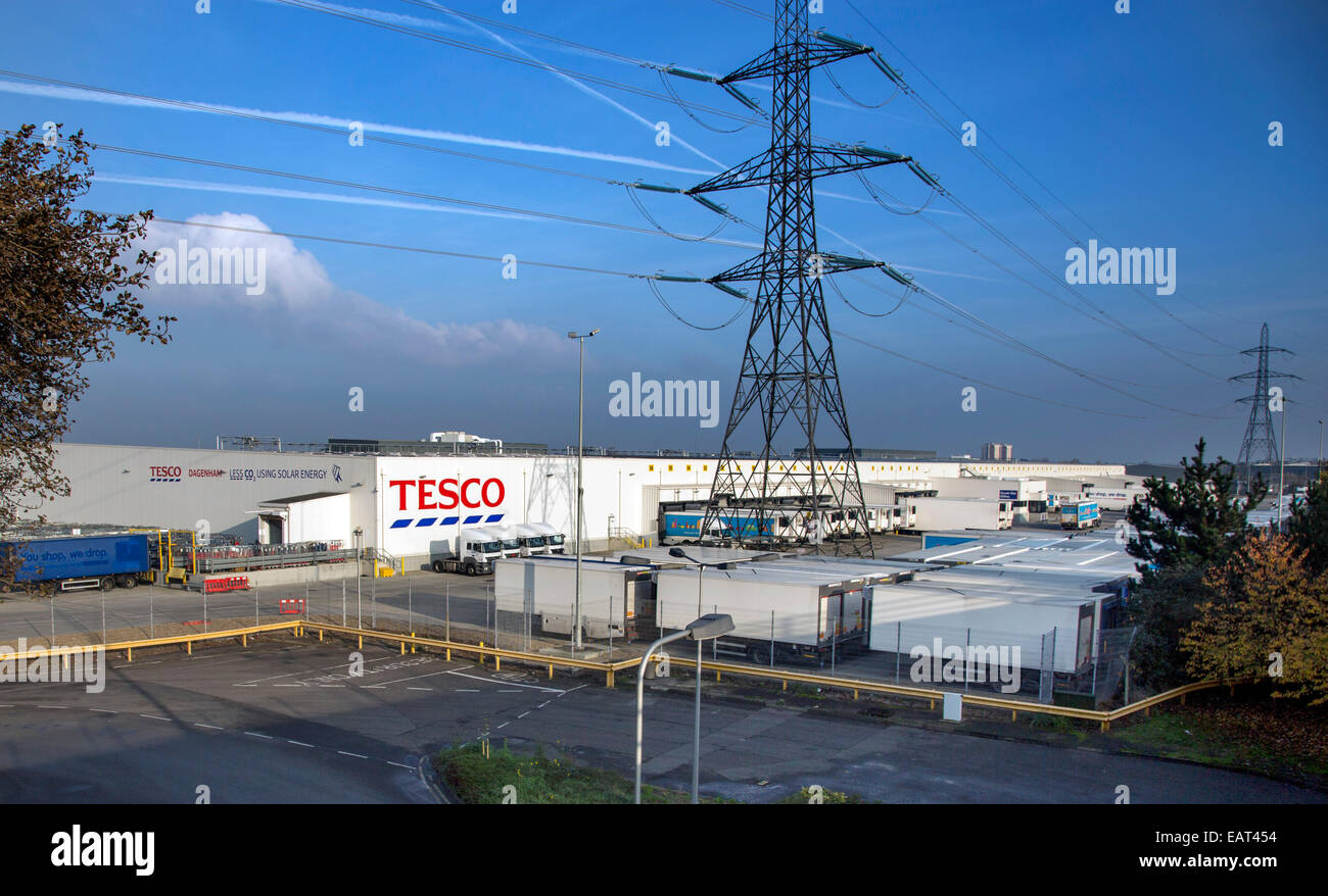 Tesco distribution plant in Rainham Essex Stock Photo Alamy