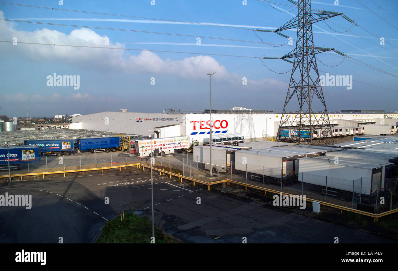 Tesco distribution plant in Rainham Essex Stock Photo Alamy
