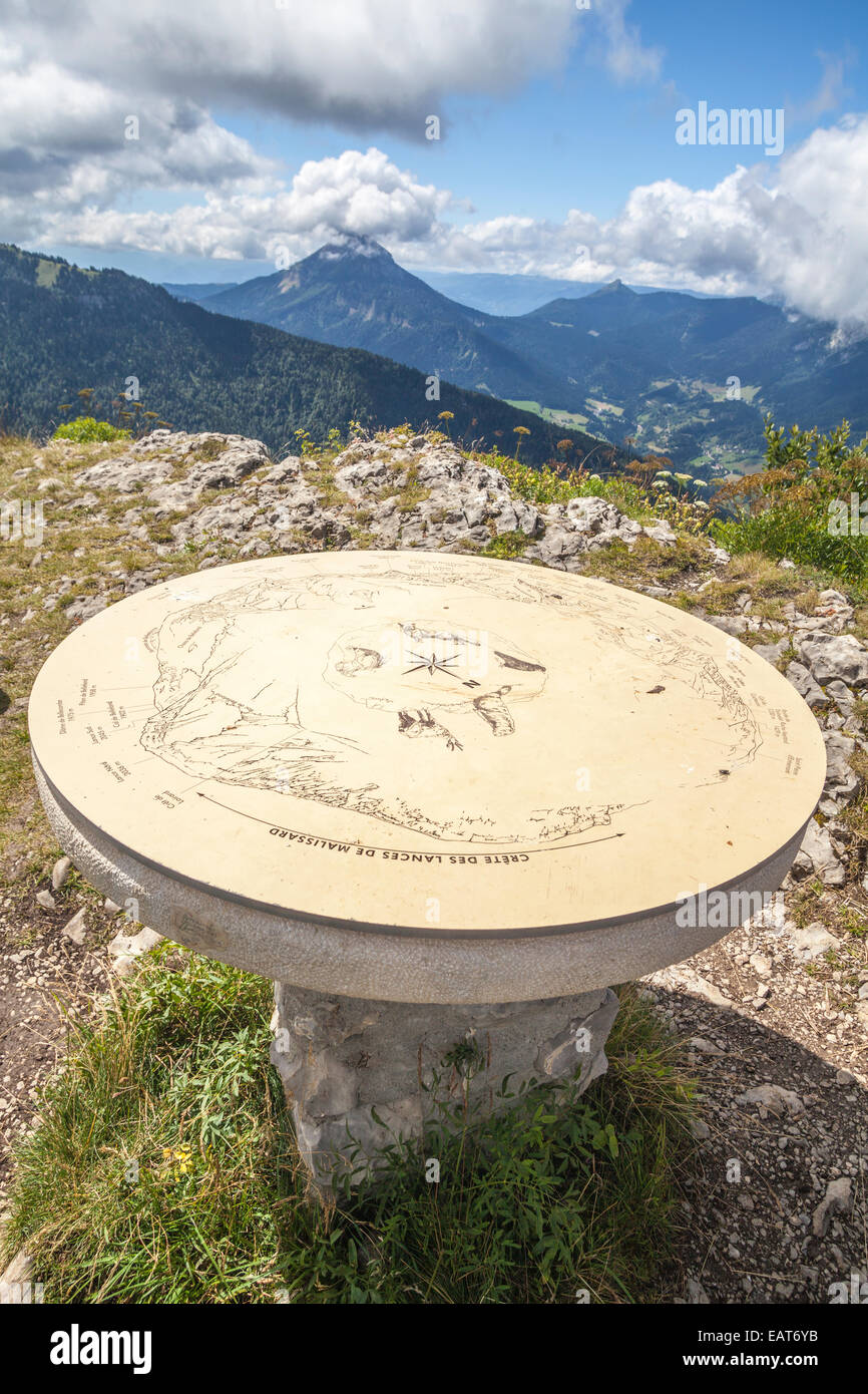 View of the Chamechaude peak, Parc Naturel de la Chartreuse, Isere, Rhône-Alpes, France Stock Photo
