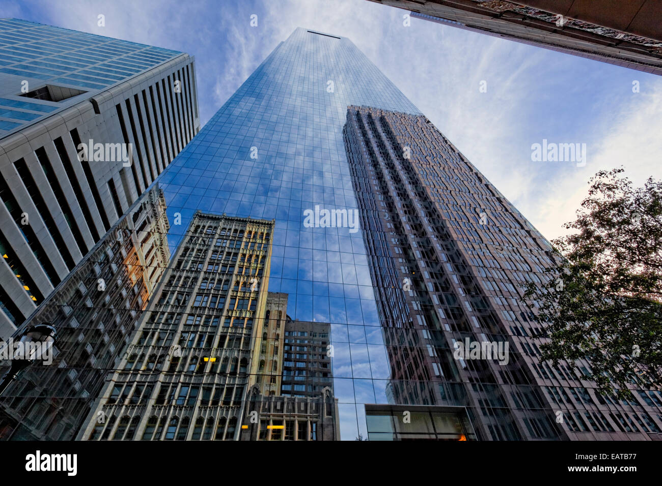 Skyscrapers & Reflections - Downtown Philadelphia Stock Photo
