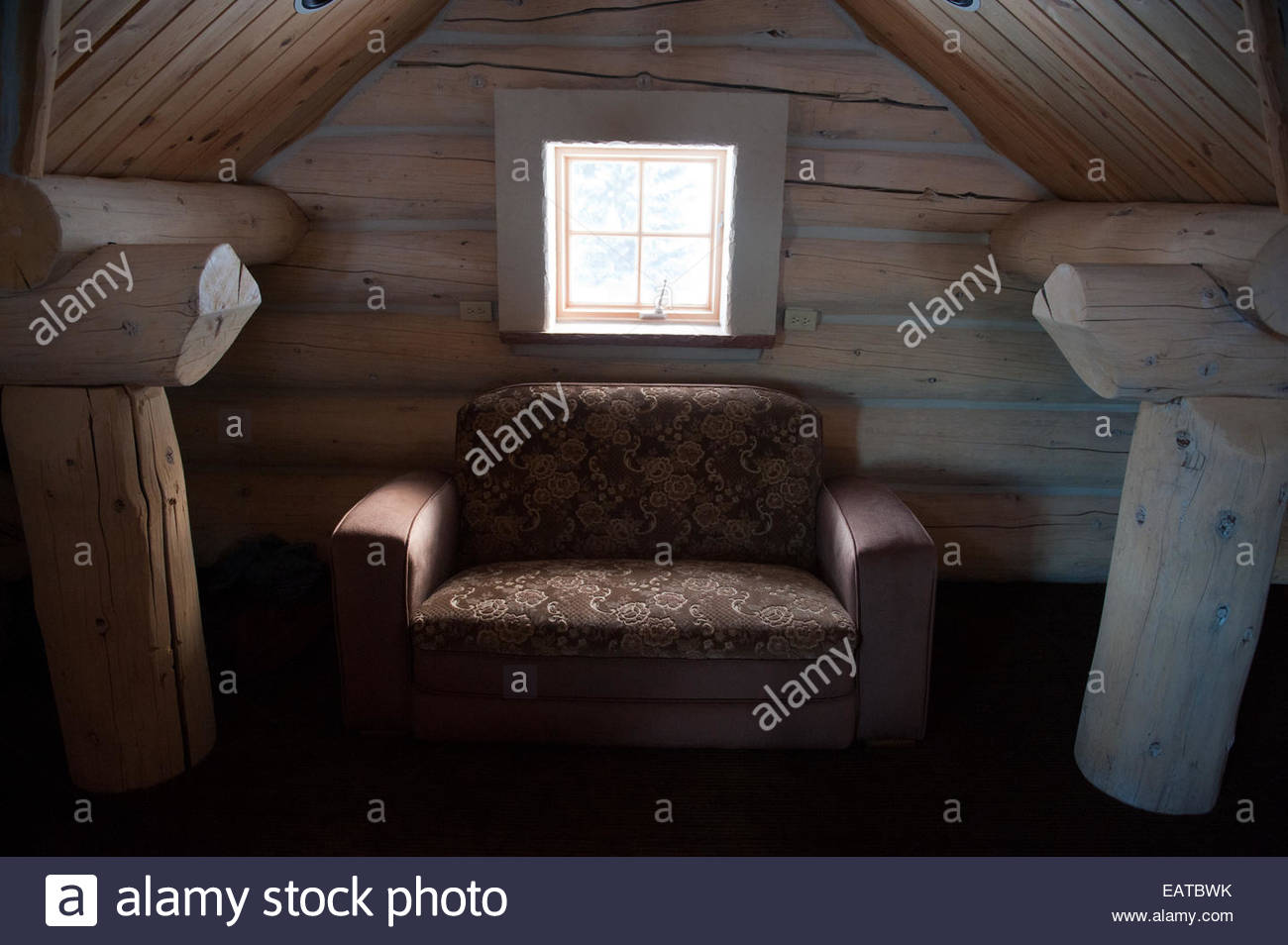 The Attic Of A Log Cabin In Denver Colorado Stock Photo 75524223