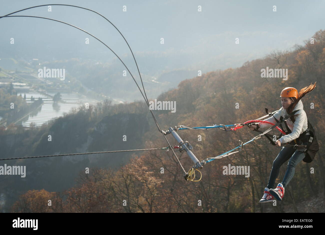 Sochi Russia 20th Nov 2014 A Young Woman Rides