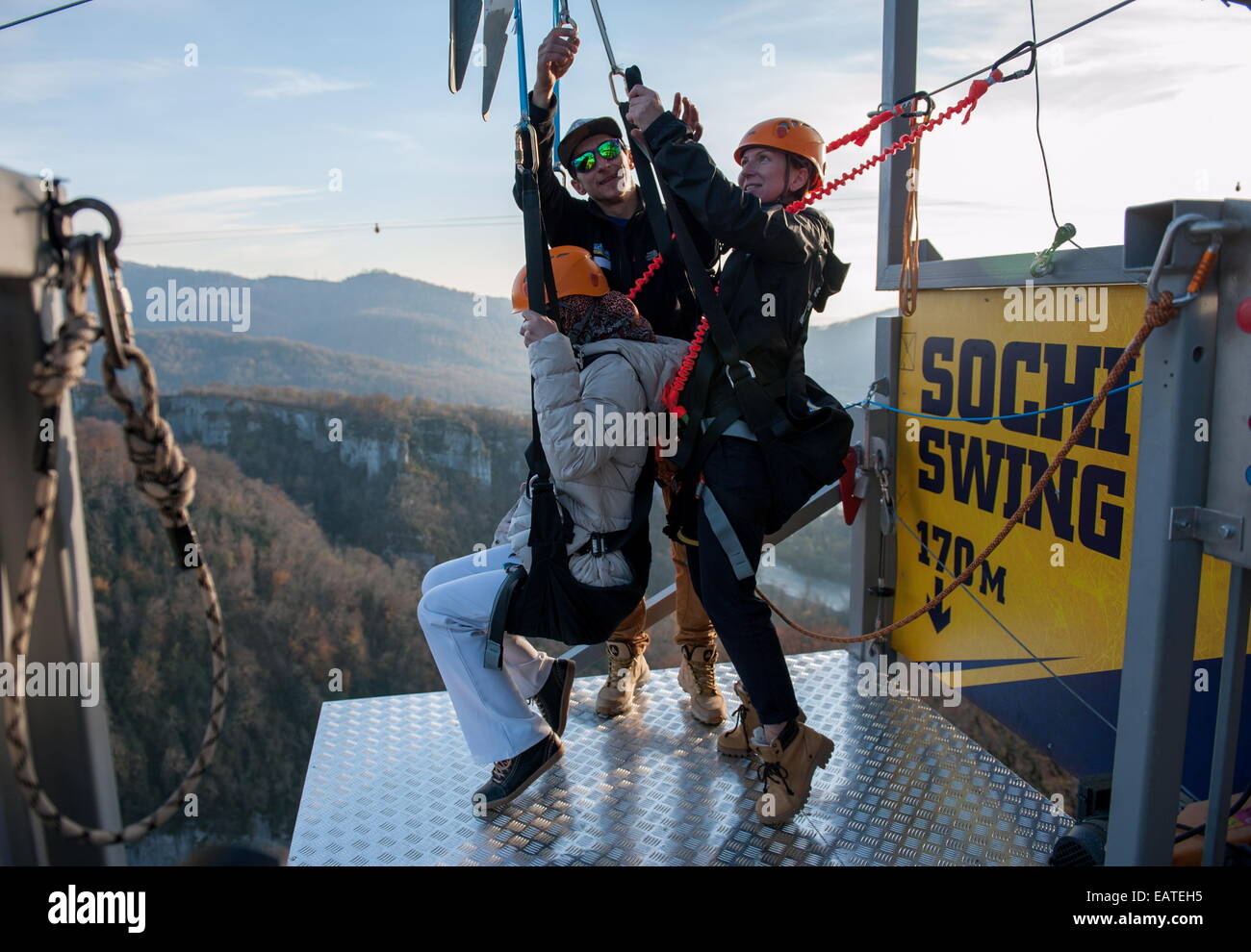 Sochi Russia 20th Nov 2014 Sochi Swing A Rope Swing