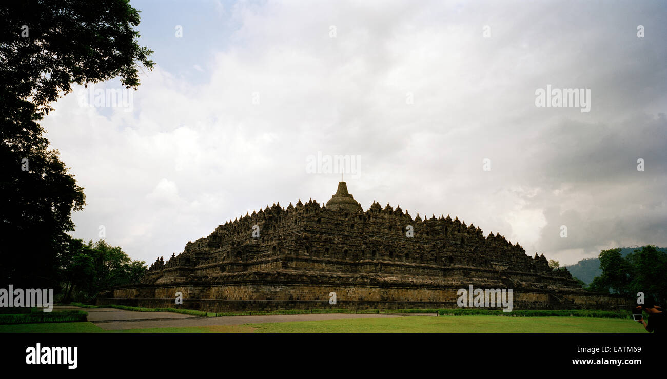 World Travel. Buddhist monument Borobudur in Magelang Yogyakarta in Indonesia in Southeast Asia. Wanderlust Escapism History Culture Stock Photo