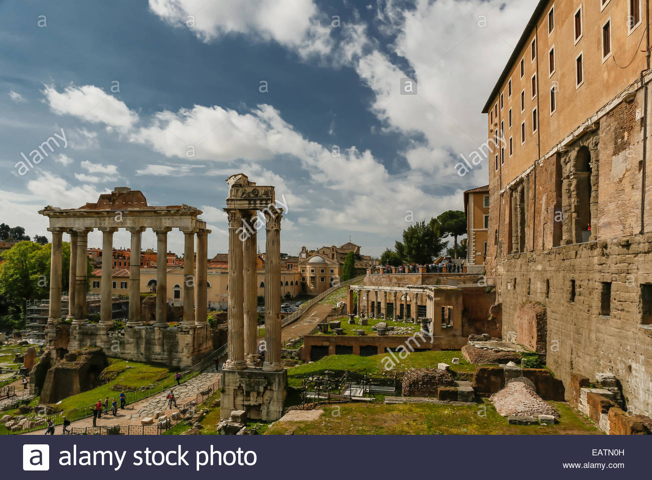 The Temple of Jupiter Optimus Maximus, also known as the Temple of Jupiter Capitolinus Stock Photo