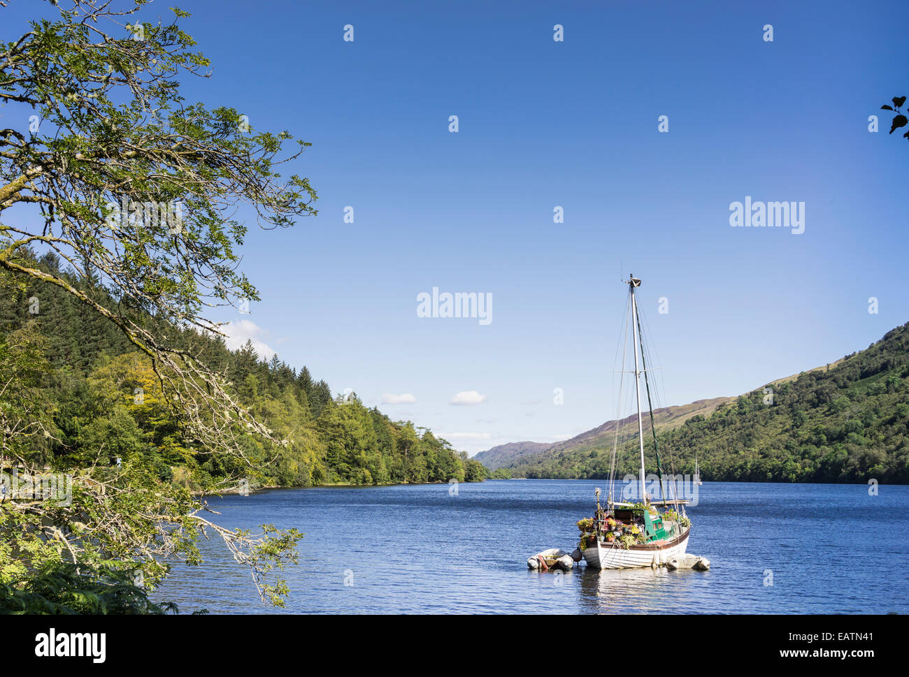 Loch Oich at Invergarry in Scotland. Stock Photo
