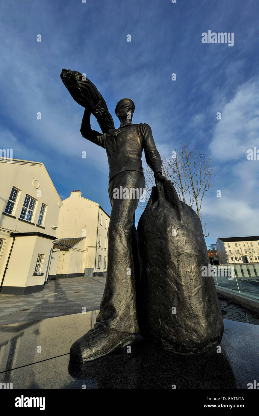 Stock Photo The International Sailor bronze statue, commemorates the Battle of the Atlantic