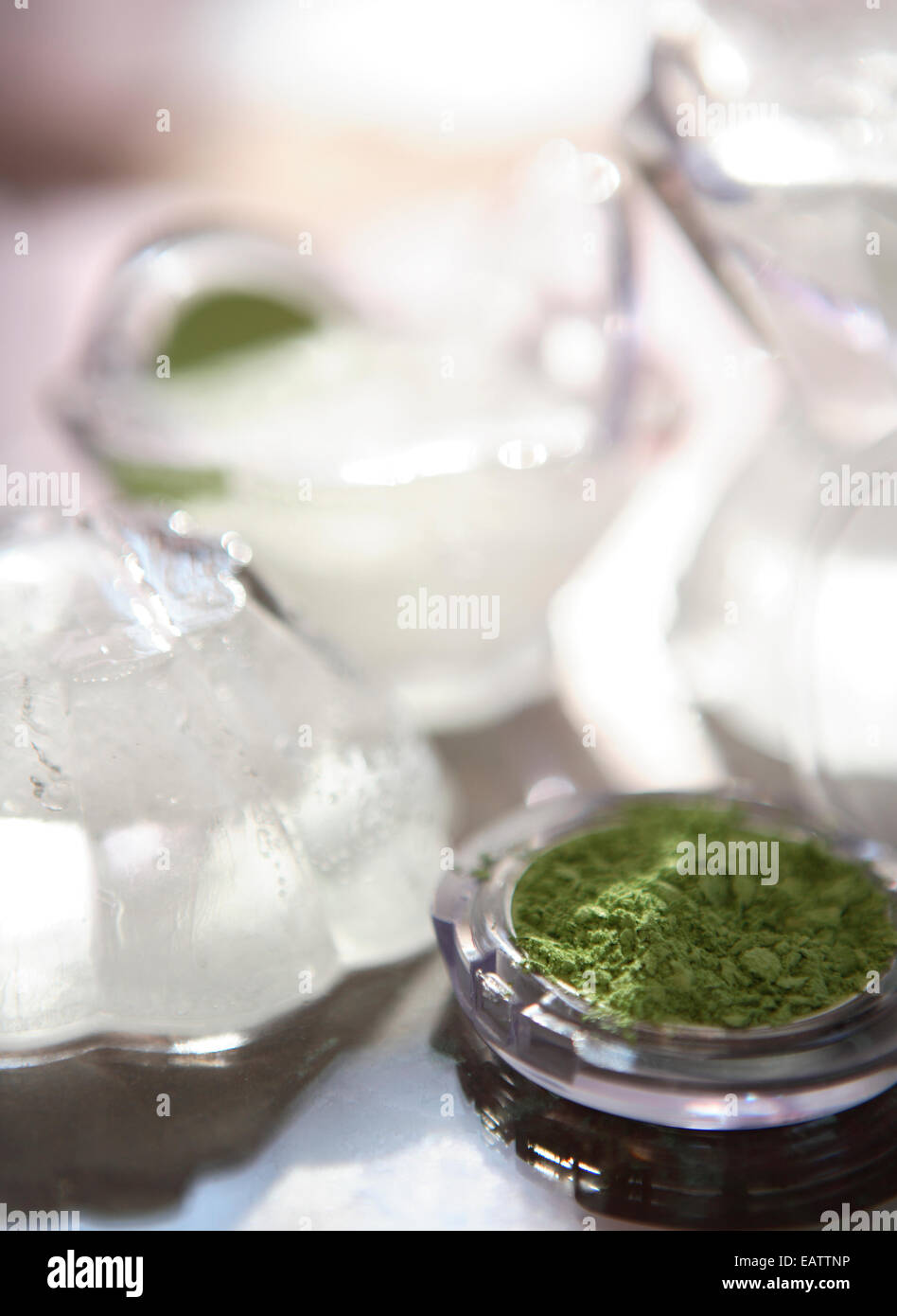 womens green eye shadow Stock Photo