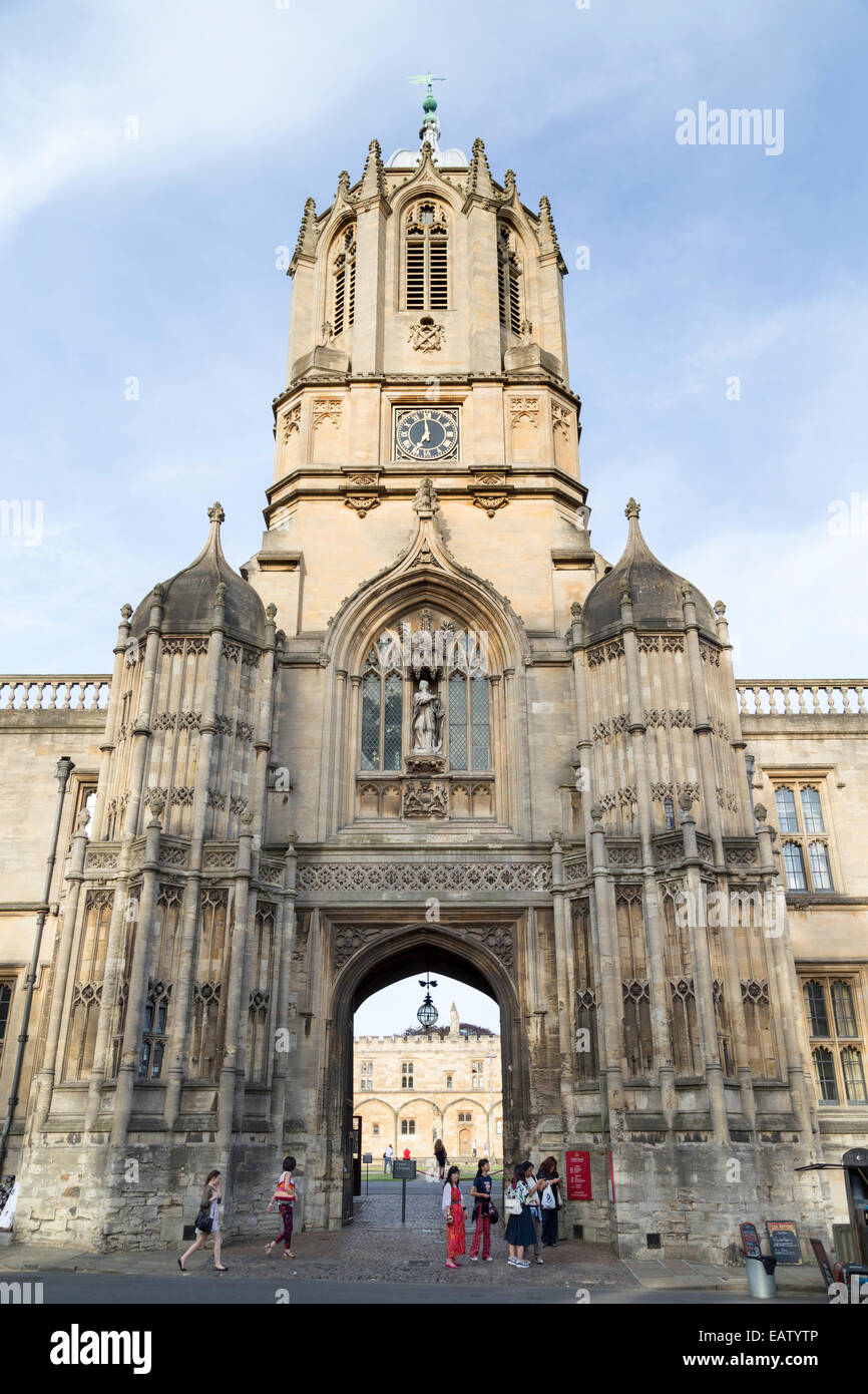 UK, Oxford, Christ College entrance Stock Photo Alamy
