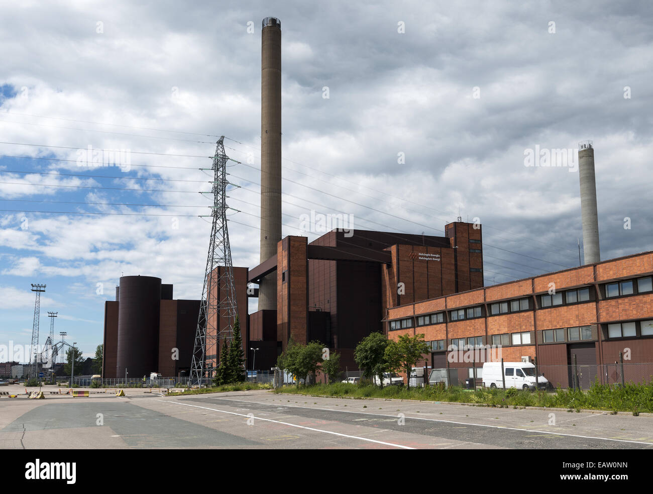 Hanasaari B power plant a coal-fired cogeneration power plant in Helsinki, Finland Stock Photo