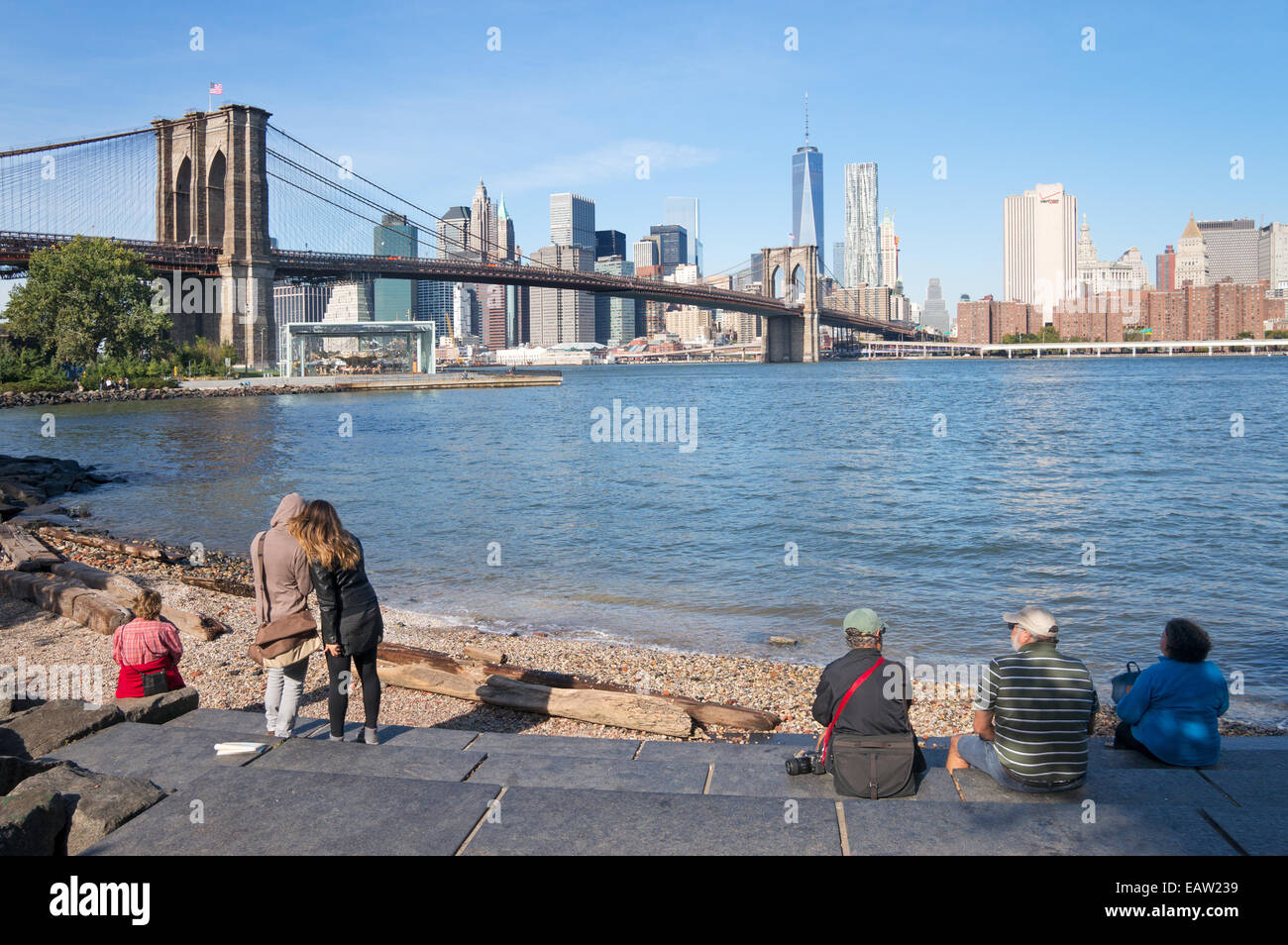 Brooklyn bridge park view hi-res stock photography and images - Alamy