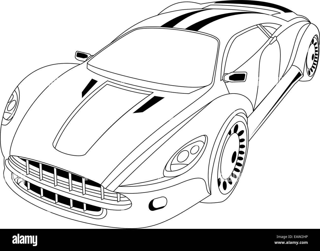 Concept car sketch Black and White Stock Photos & Images - Alamy