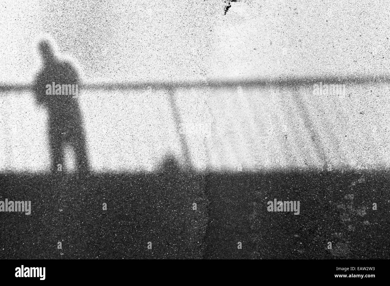 Shadows on the bridge Stock Photo - Alamy