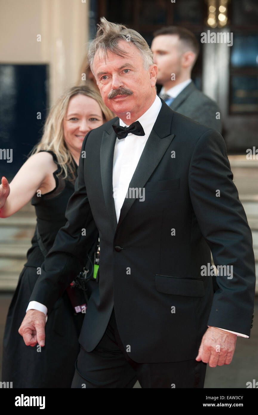 Arqiva British Academy Television Awards held at the Theatre Royal, Drury Lane - Arrivals.  Featuring: Sam Neill Where: London, United Kingdom When: 18 May 2014 Stock Photo