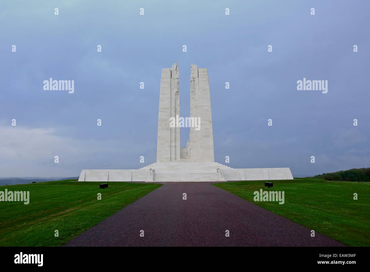 Canadian National Vimy Ridge Memorial, France.Dedicated to the Canadian Expeditionary Force personnel killed during the First Wo Stock Photo