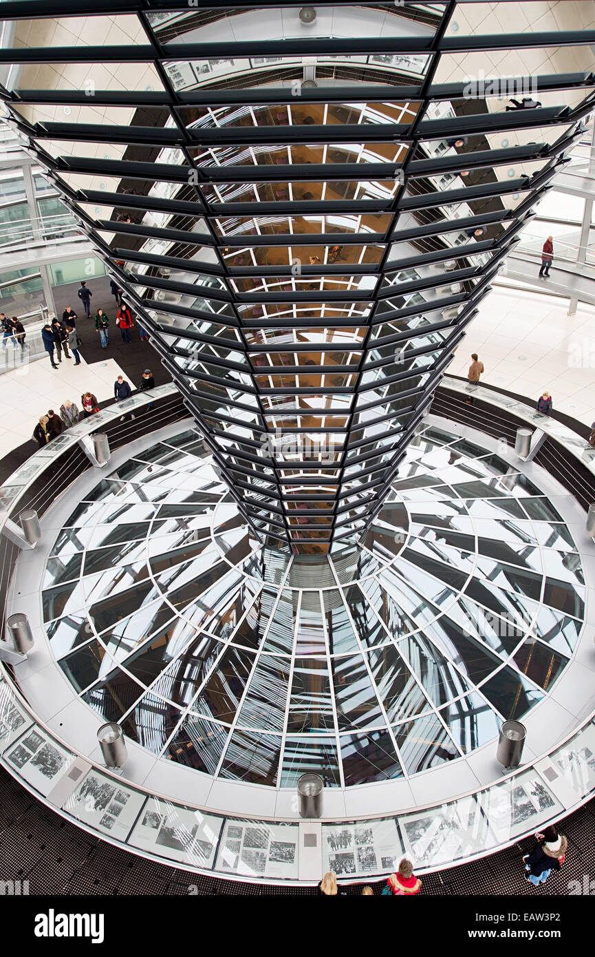 View of Reichstag dome  in Berlin, Germany Stock Photo