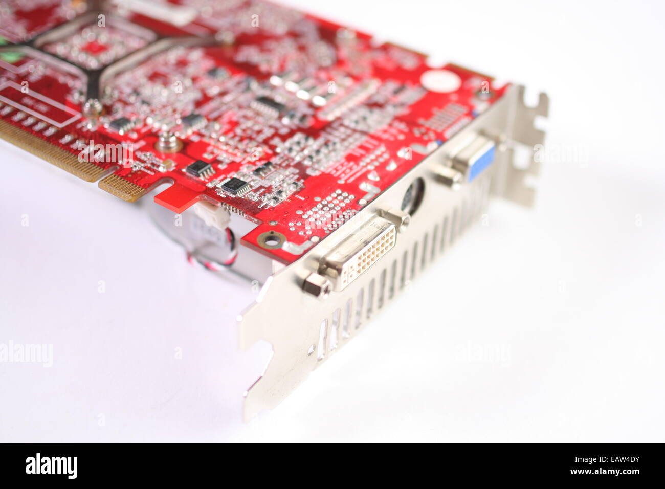 Graphic Video Card with electrical components Stock Photo