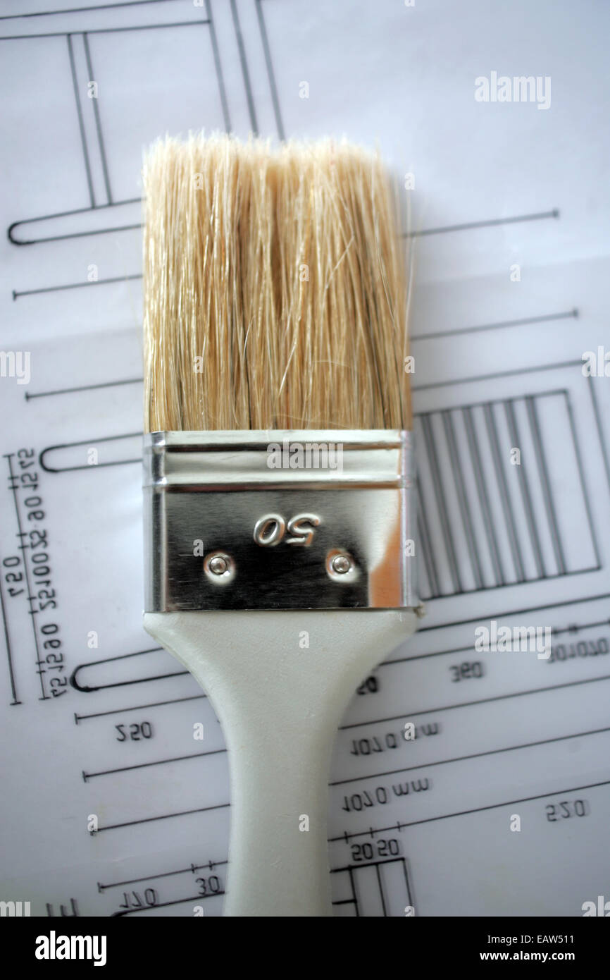 Decorating & Painting tools and materials Stock Photo