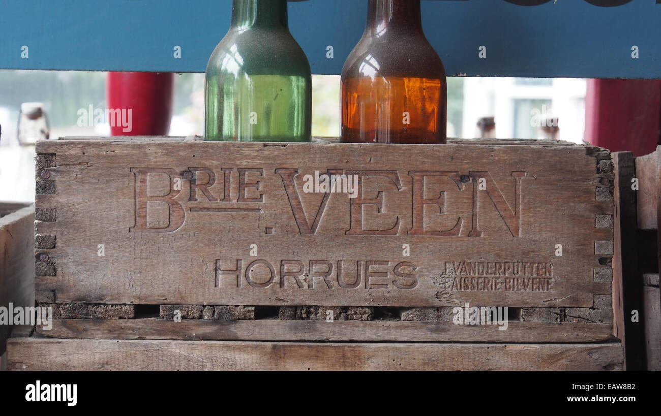 Brie Veen Horrues, E van der Putten, bierkrat, Bier Reclamemuseum Stock Photo