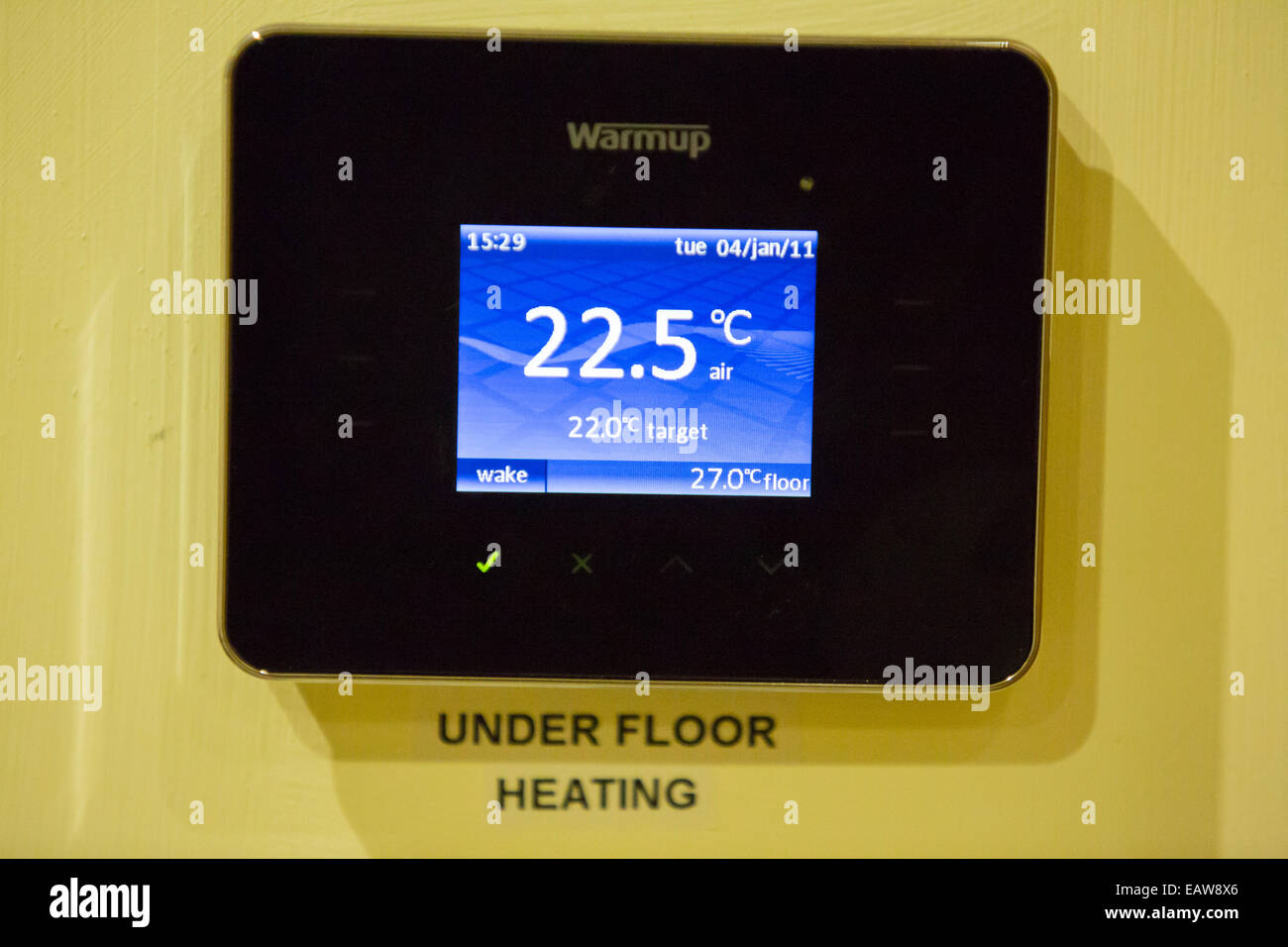 An undefloor heating control panel in a house Stock Photo Alamy