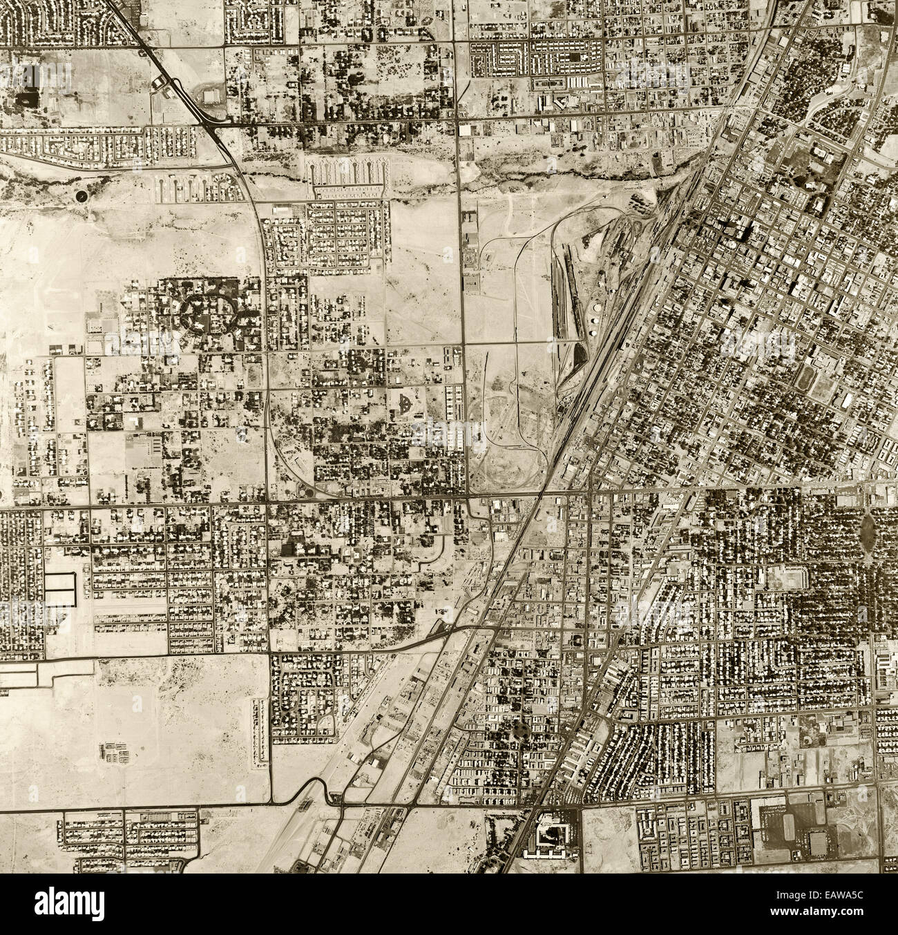 historical aerial photograph Las Vegas, Nevada, 1965 Stock Photo