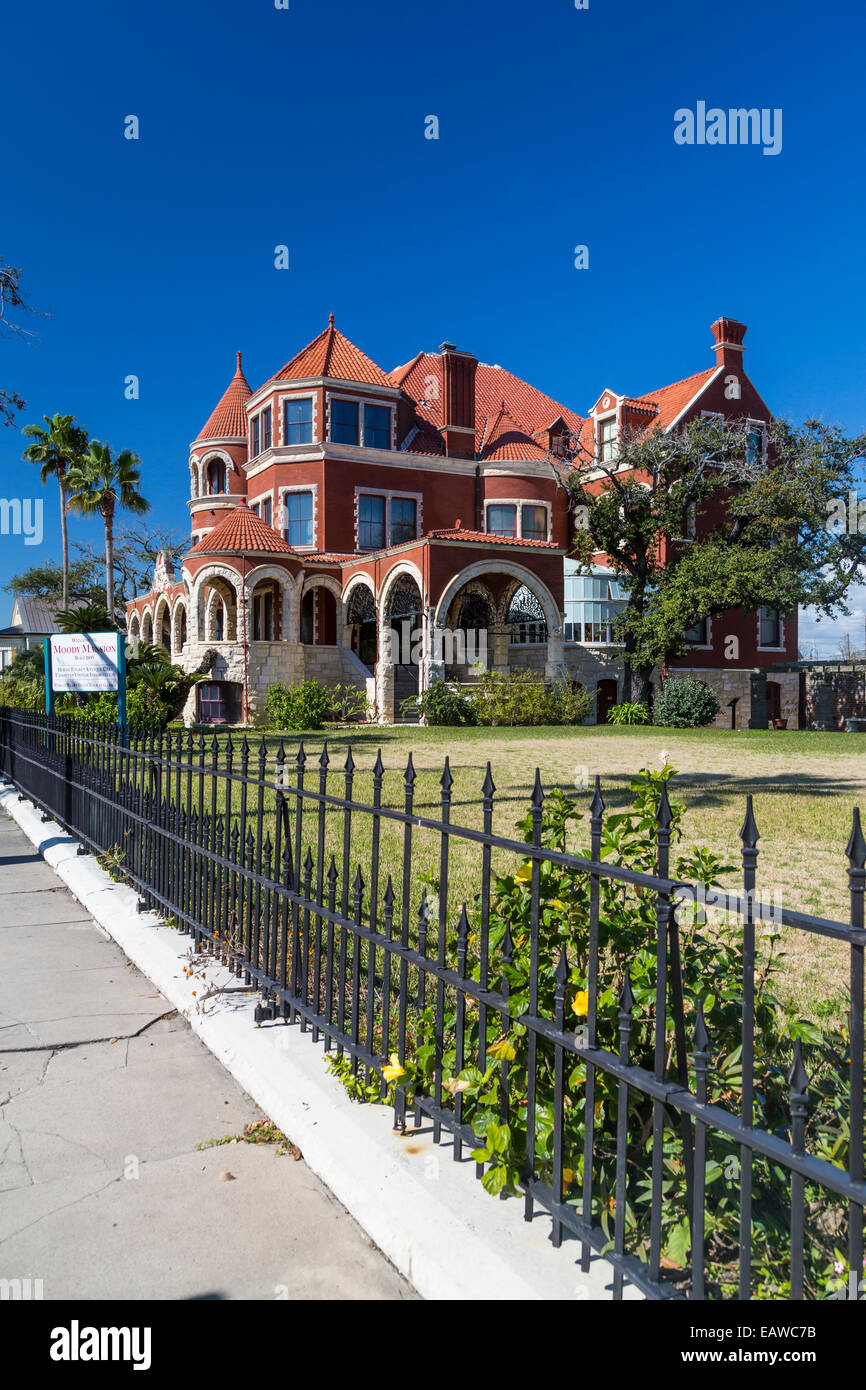The historic Moody Mansion and Museum in Galveston, Texas, USA Stock