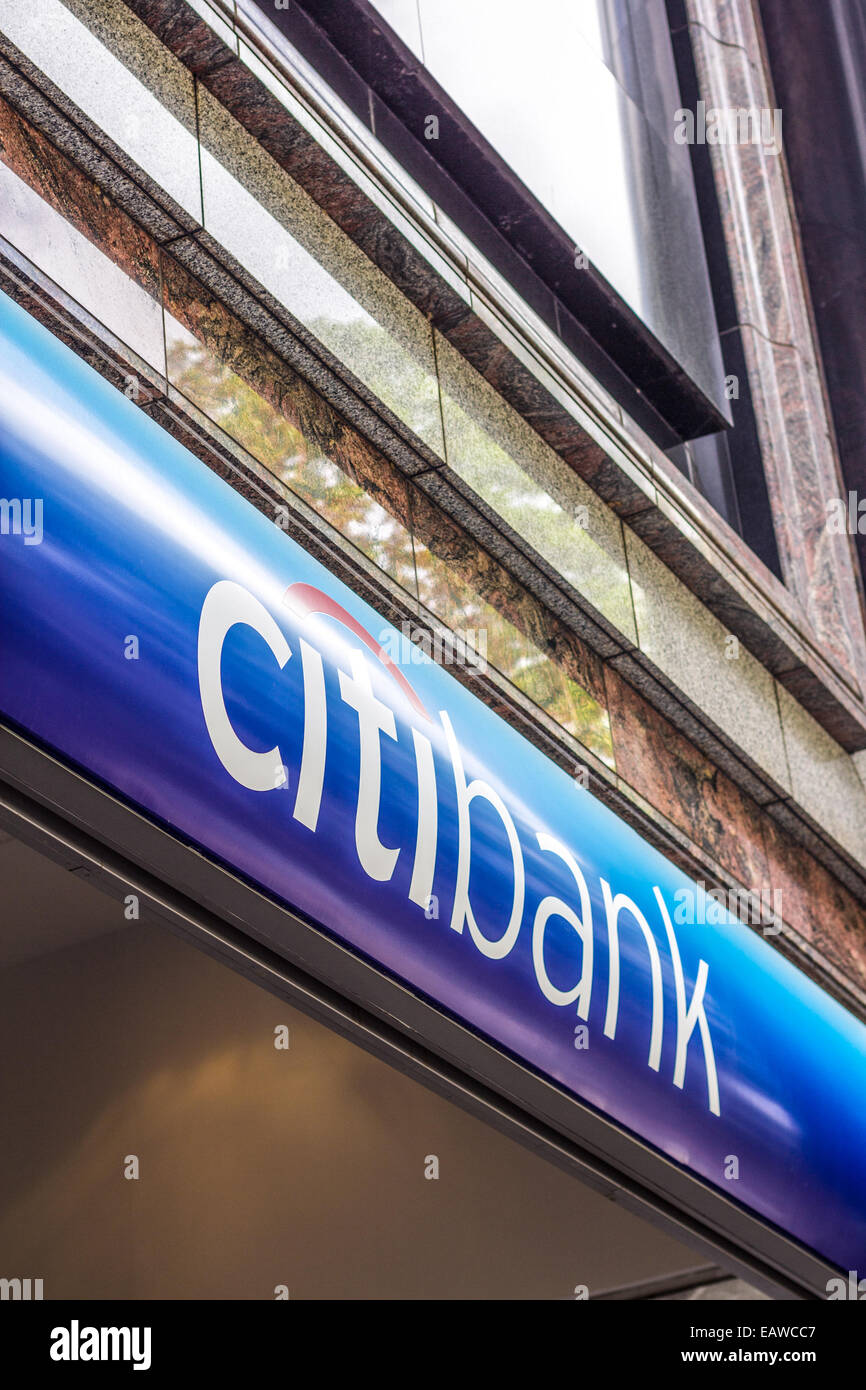 Citibank sign on Orchard Rd, Singapore Stock Photo