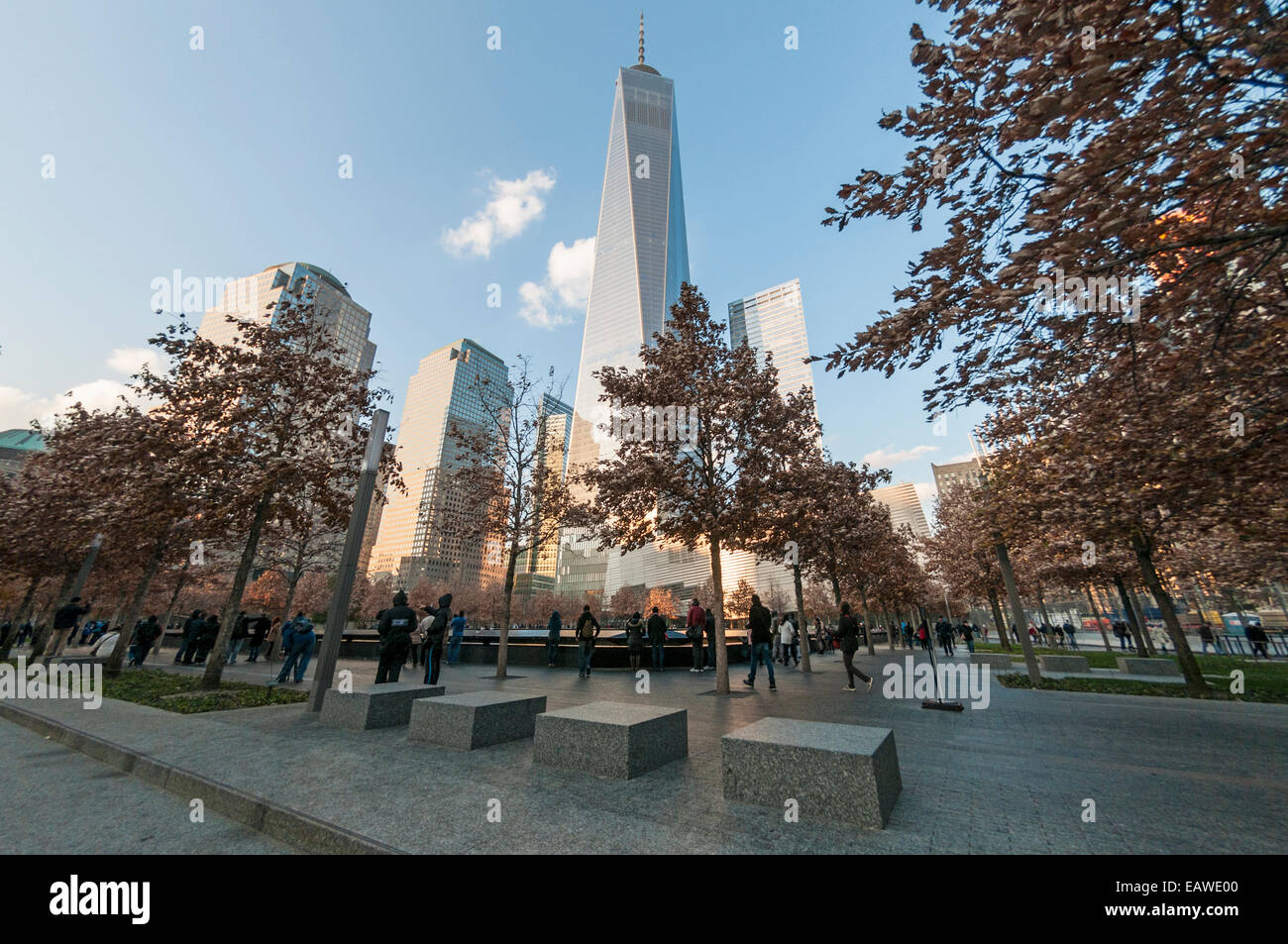 New York, NY 20 November 2014 - September 11th Memorial and Museum in Lower Manhattan Stock Photo