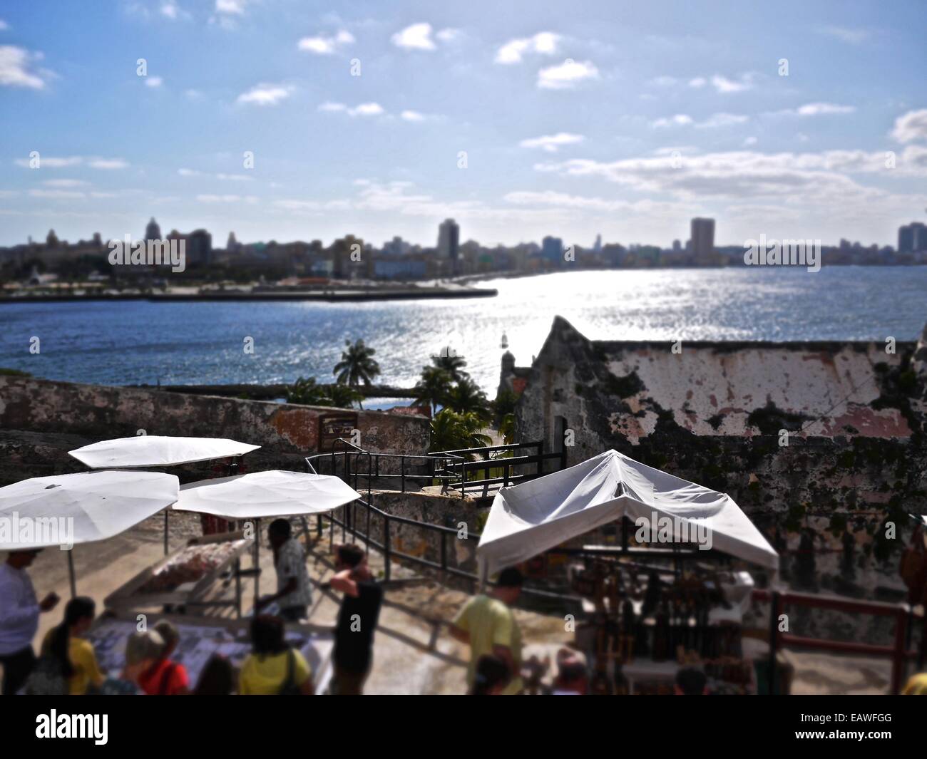 The view over Havana Bay from El Morro Castle and La Cabana