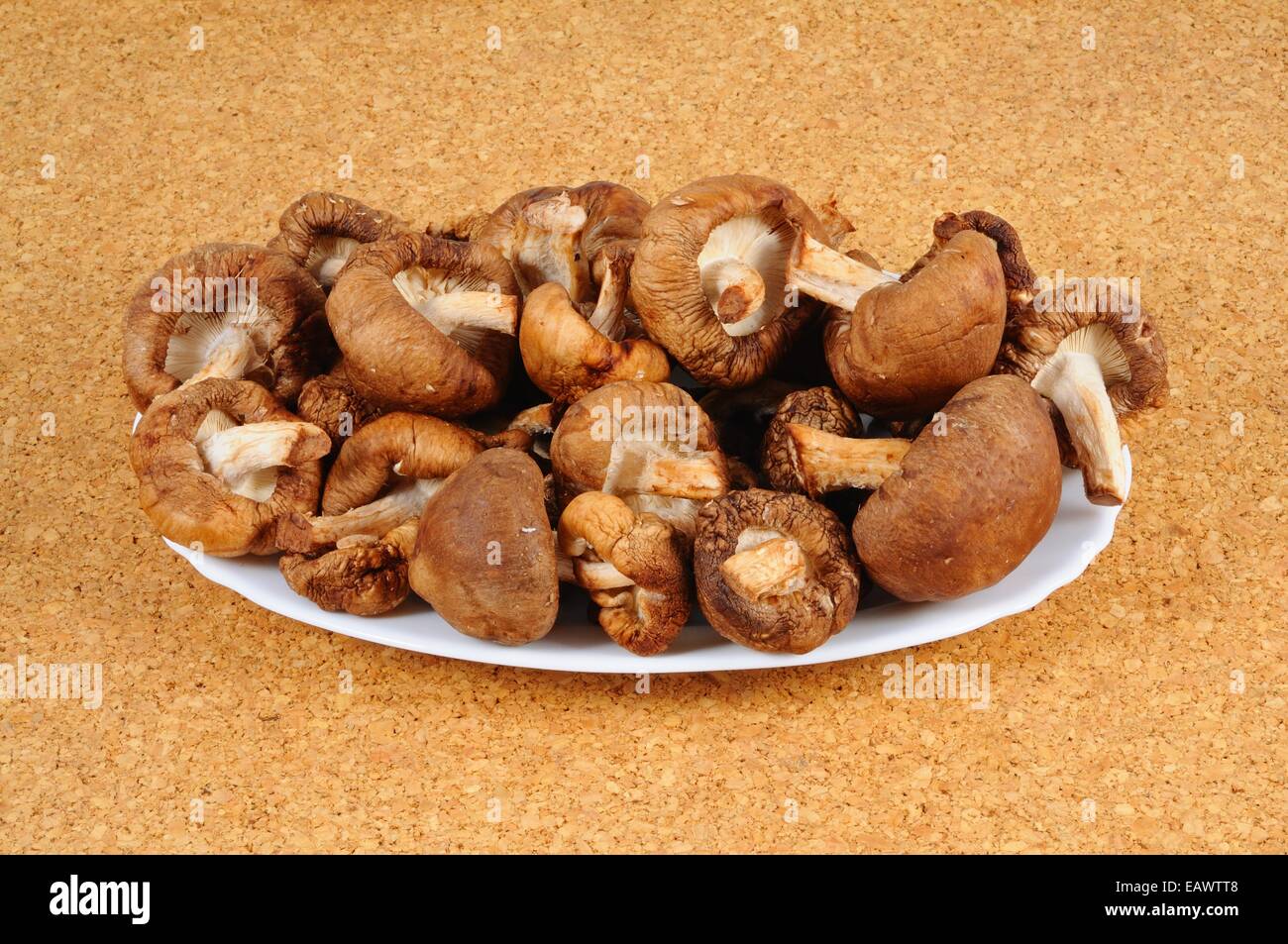 Raw Shiitake mushrooms Stock Photo Alamy