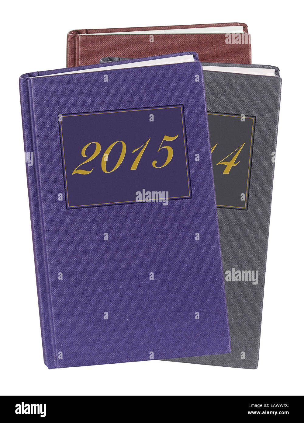 Diaries, Time passing,new year. Isolated. Stock Photo